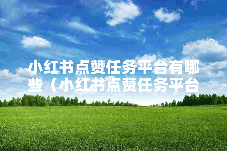 小红书点赞任务平台有哪些（小红书点赞任务平台推荐及使用指南）